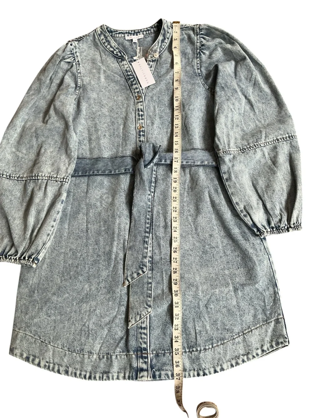BALTIC BORN STONE WASHED TORA MINI DRESS SZ M LONG SLEEVE BRAND NEW WITH TAGS - Picture 9 of 13